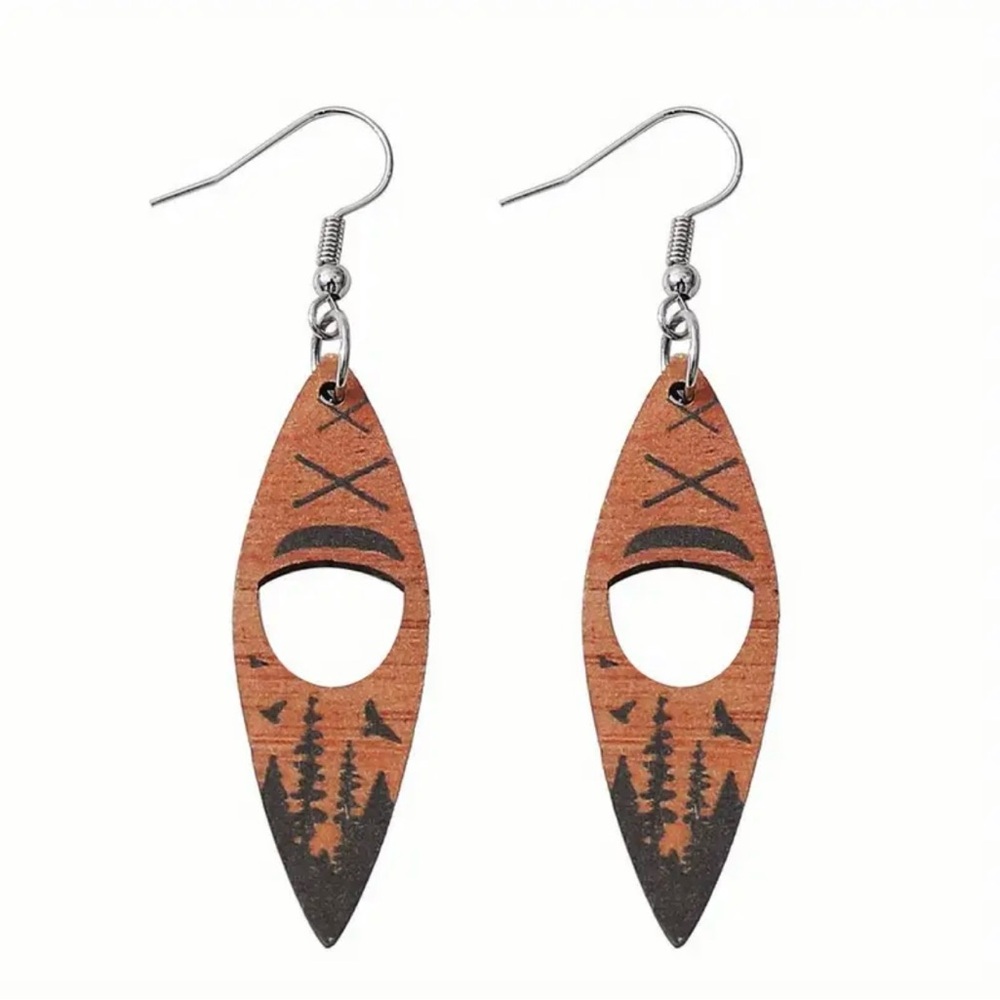 New Handcrafted Wooden Earrings